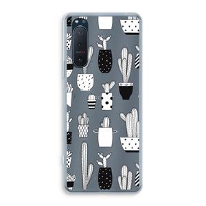 CaseCompany Cactusmotief: Sony Xperia 5 II Transparant Hoesje