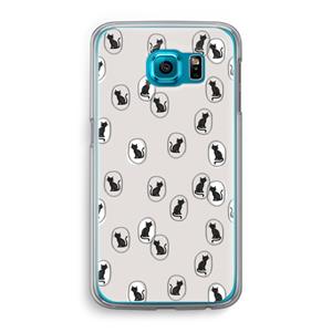 CaseCompany Miauw: Samsung Galaxy S6 Transparant Hoesje