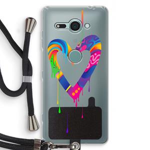 CaseCompany Melts My Heart: Sony Xperia XZ2 Compact Transparant Hoesje met koord
