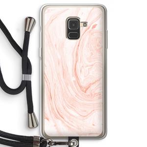 CaseCompany Peach bath: Samsung Galaxy A8 (2018) Transparant Hoesje met koord
