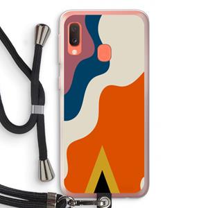 CaseCompany Noor A: Samsung Galaxy A20e Transparant Hoesje met koord