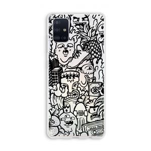CaseCompany Vexx Black Mixtape: Galaxy A51 4G Transparant Hoesje