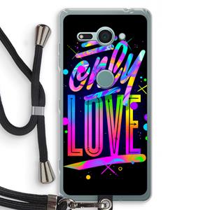 CaseCompany Only Love: Sony Xperia XZ2 Compact Transparant Hoesje met koord