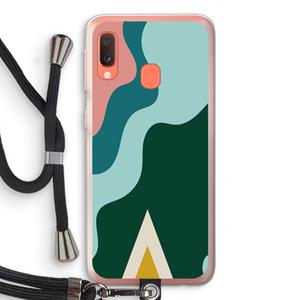 CaseCompany Noor B: Samsung Galaxy A20e Transparant Hoesje met koord
