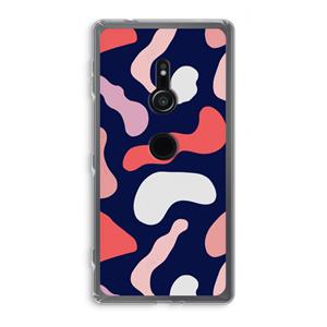 CaseCompany Memphis Shapes Pink: Sony Xperia XZ2 Transparant Hoesje