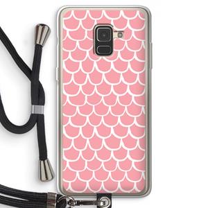 CaseCompany Dakpannetjes: Samsung Galaxy A8 (2018) Transparant Hoesje met koord