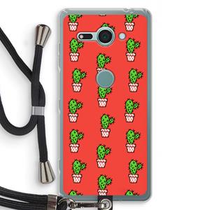 CaseCompany Mini cactus: Sony Xperia XZ2 Compact Transparant Hoesje met koord