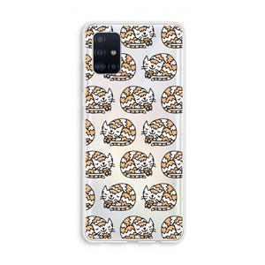 CaseCompany Slapende poes: Galaxy A51 4G Transparant Hoesje