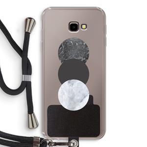 CaseCompany Marmeren cirkels: Samsung Galaxy J4 Plus Transparant Hoesje met koord