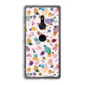 CaseCompany Terrazzo Memphis Pink: Sony Xperia XZ2 Transparant Hoesje