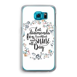 CaseCompany Diamonds: Samsung Galaxy S6 Transparant Hoesje
