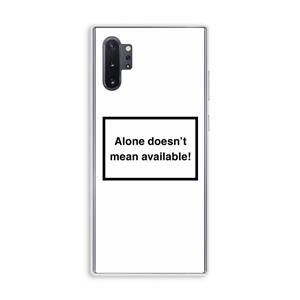 CaseCompany Alone: Samsung Galaxy Note 10 Plus Transparant Hoesje