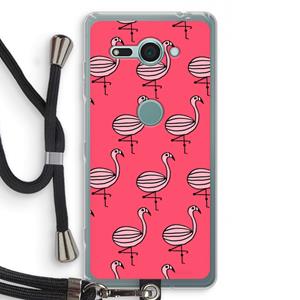 CaseCompany Flamingo: Sony Xperia XZ2 Compact Transparant Hoesje met koord