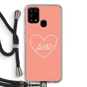 CaseCompany Best heart: Samsung Galaxy M31 Transparant Hoesje met koord