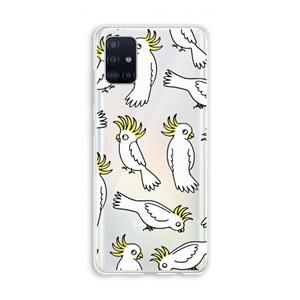 CaseCompany Papegaai: Galaxy A51 4G Transparant Hoesje