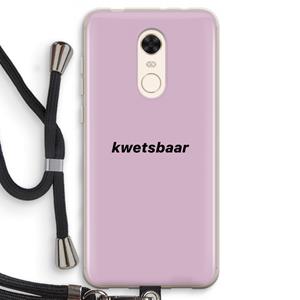CaseCompany kwetsbaar: Xiaomi Redmi 5 Transparant Hoesje met koord