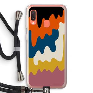 CaseCompany Baar A: Samsung Galaxy A20e Transparant Hoesje met koord