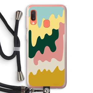 CaseCompany Baar B: Samsung Galaxy A20e Transparant Hoesje met koord
