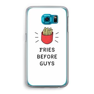 CaseCompany Fries before guys: Samsung Galaxy S6 Transparant Hoesje
