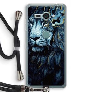 CaseCompany Darkness Lion: Sony Xperia XZ2 Compact Transparant Hoesje met koord
