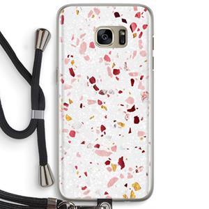 CaseCompany Terrazzo N°9: Samsung Galaxy S7 Edge Transparant Hoesje met koord
