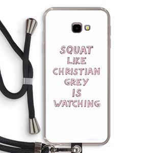 CaseCompany Christian Grey: Samsung Galaxy J4 Plus Transparant Hoesje met koord