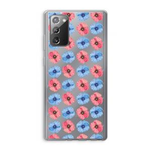 CaseCompany Klaproosjes: Samsung Galaxy Note 20 / Note 20 5G Transparant Hoesje