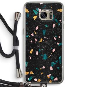 CaseCompany Terrazzo N°10: Samsung Galaxy S7 Edge Transparant Hoesje met koord