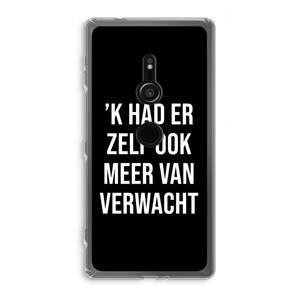 CaseCompany Meer verwacht - Zwart: Sony Xperia XZ2 Transparant Hoesje