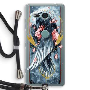 CaseCompany Golden Raven: Sony Xperia XZ2 Compact Transparant Hoesje met koord