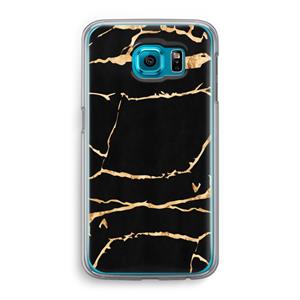 CaseCompany Gouden marmer: Samsung Galaxy S6 Transparant Hoesje