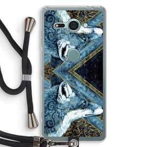 CaseCompany Golden Fox: Sony Xperia XZ2 Compact Transparant Hoesje met koord
