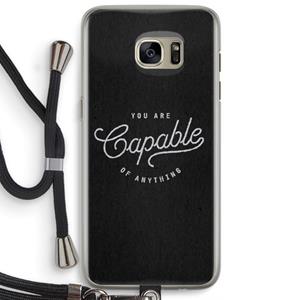CaseCompany Capable: Samsung Galaxy S7 Edge Transparant Hoesje met koord
