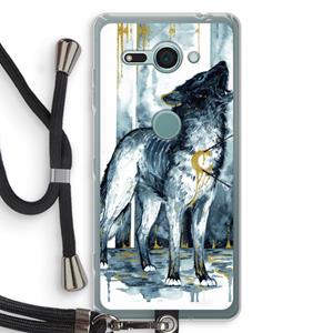CaseCompany Bleeding Soul: Sony Xperia XZ2 Compact Transparant Hoesje met koord