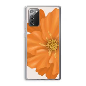 CaseCompany Orange Ellila flower: Samsung Galaxy Note 20 / Note 20 5G Transparant Hoesje