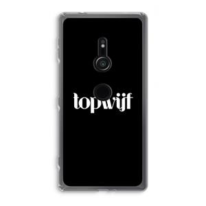 CaseCompany Topwijf Zwart: Sony Xperia XZ2 Transparant Hoesje