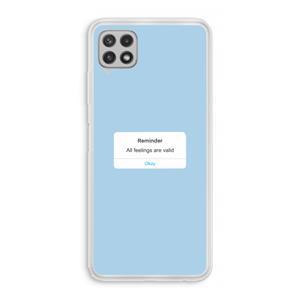 CaseCompany Reminder: Samsung Galaxy A22 4G Transparant Hoesje