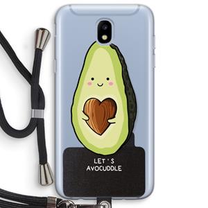 CaseCompany Avocuddle: Samsung Galaxy J5 (2017) Transparant Hoesje met koord