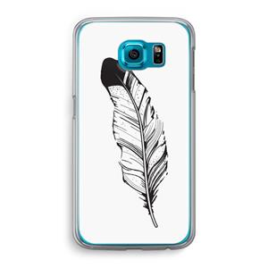 CaseCompany Pluim: Samsung Galaxy S6 Transparant Hoesje