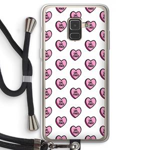 CaseCompany GIRL POWER: Samsung Galaxy A8 (2018) Transparant Hoesje met koord