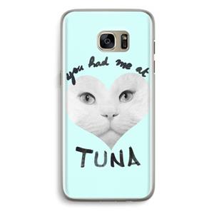 CaseCompany You had me at tuna: Samsung Galaxy S7 Edge Transparant Hoesje