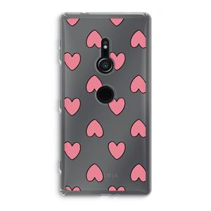 CaseCompany Ondersteboven verliefd: Sony Xperia XZ2 Transparant Hoesje