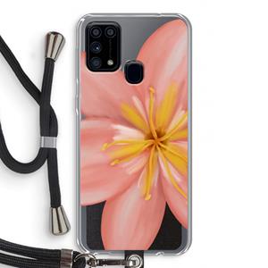 CaseCompany Pink Ellila Flower: Samsung Galaxy M31 Transparant Hoesje met koord