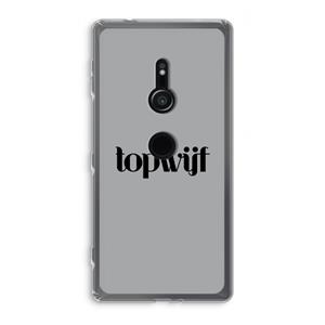CaseCompany Topwijf Grijs Zwart: Sony Xperia XZ2 Transparant Hoesje