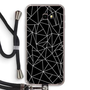 CaseCompany Geometrische lijnen wit: Samsung Galaxy J4 Plus Transparant Hoesje met koord