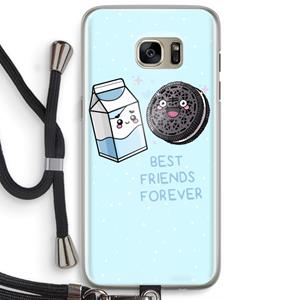CaseCompany Best Friend Forever: Samsung Galaxy S7 Edge Transparant Hoesje met koord