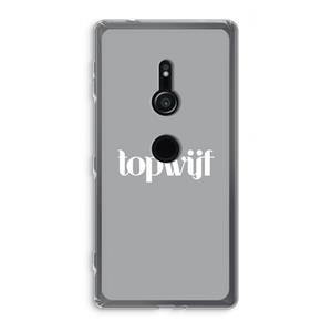 CaseCompany Topwijf Grijs Wit: Sony Xperia XZ2 Transparant Hoesje