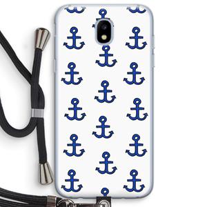CaseCompany Ankers: Samsung Galaxy J5 (2017) Transparant Hoesje met koord