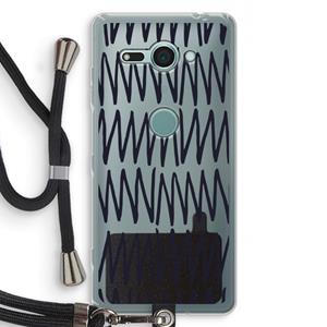 CaseCompany Marrakech Zigzag: Sony Xperia XZ2 Compact Transparant Hoesje met koord