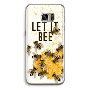 CaseCompany Let it bee: Samsung Galaxy S7 Edge Transparant Hoesje
